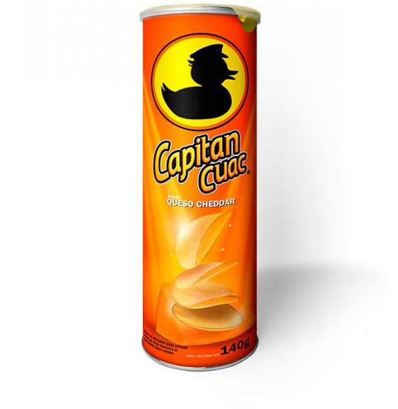 Papas Fritas CAPITAN CUAC Queso Cheddar. (Bx 20u.)