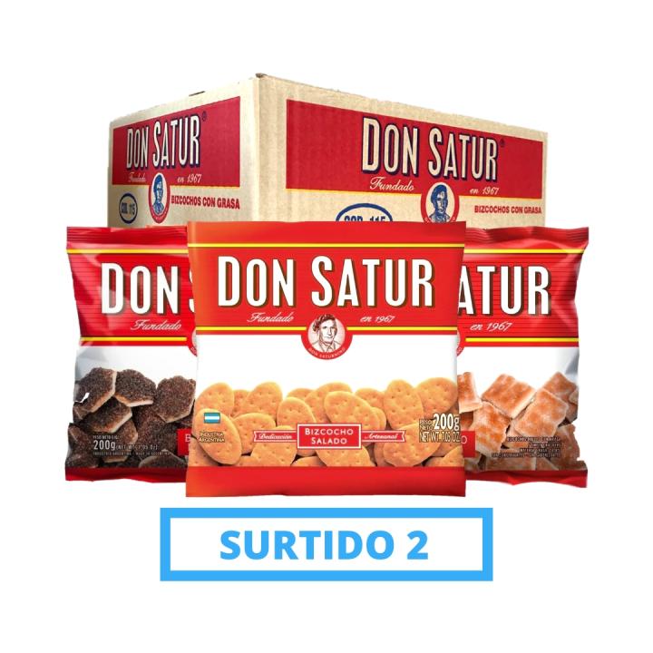 Galletitas DON SATUR Surtido 2 (10 Gr.  10 Agr.  10 Negr.)